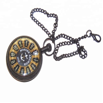 Nautical Maine Anchor Pocket chain watch