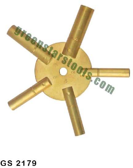 UNIVERSAL CLOCK WINDING KEY BRASS