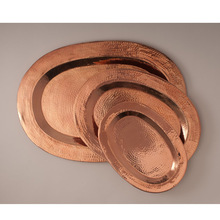 Copper Oval Hammered serving Tray
