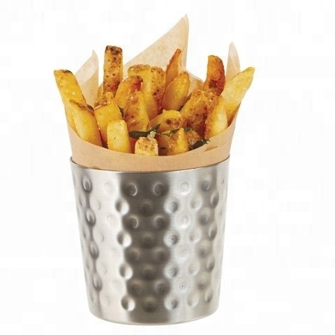 Stainless Steel Hammered Fry Cup