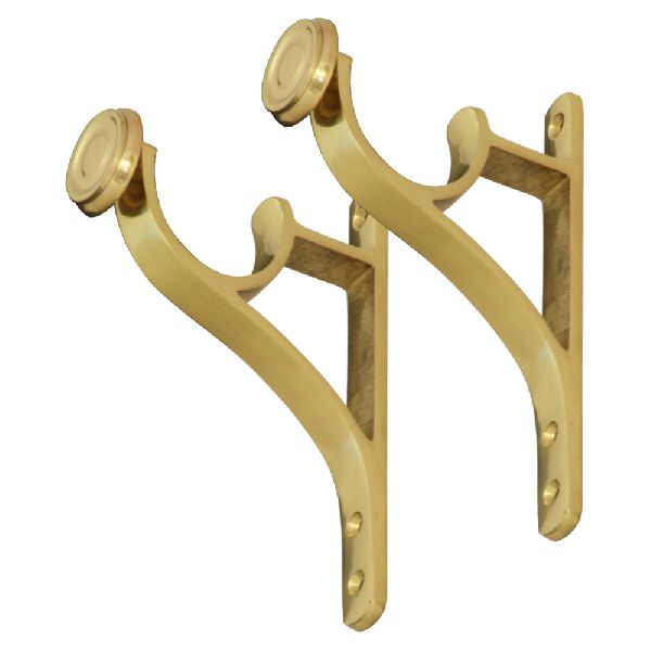 Polished 10-50gm Brass Curtain Brackets, Certification : ISI Certified