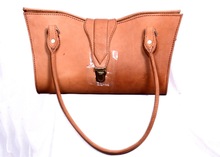 Genuine Leather brown stylish Handbag for women