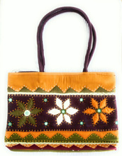 Cotton Fabric Jaipuri designer handbag, for Daily, Size : 40x30 cm