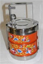 Marvelous Hand Painted Hot Tiffin Lunch Box