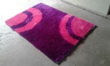 Multicolor latest design and style plain polyester rug