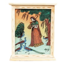 Rajasthani Gemstone Painting Key Holder Box