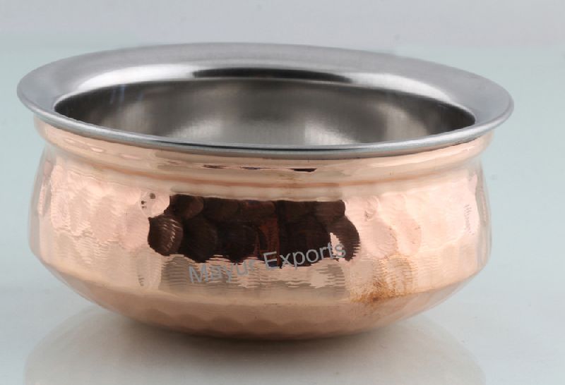 Metal Copper Serving Bowl