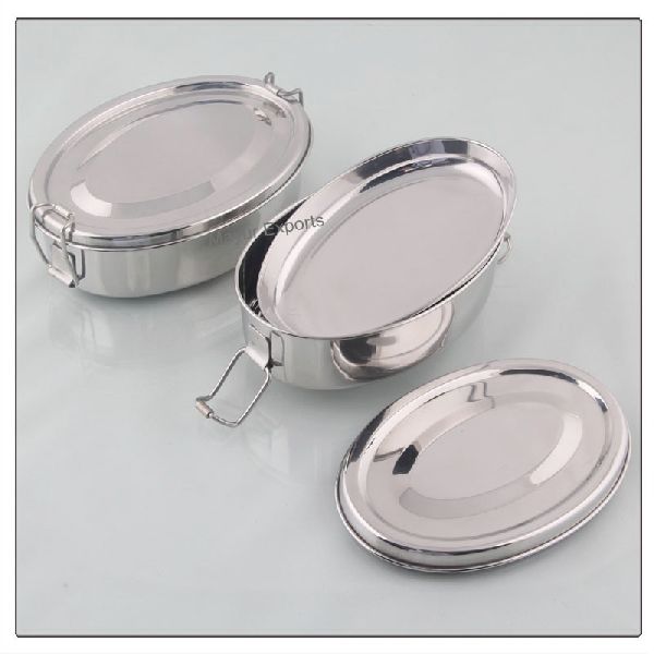 Metal Oval Lunch Box