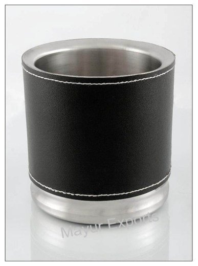 Round Stainless Steel Double Wall Ice Bucket