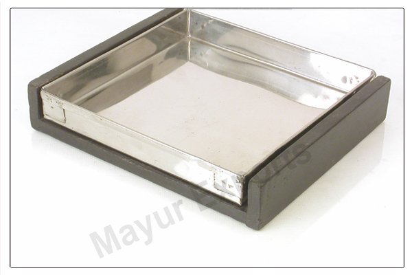 Stainless Steel Wood Base Tray
