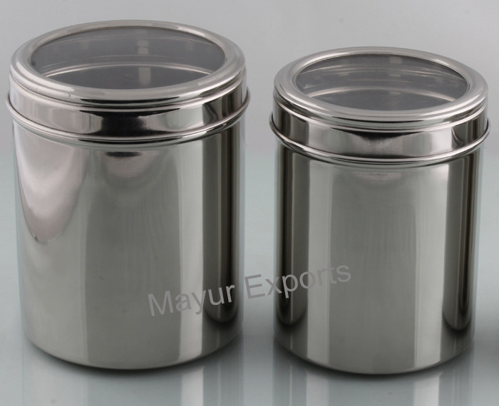Mayur exports Metal Top See Canister