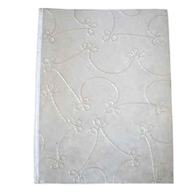 Camelon Exports Embroidered handmade cover paper, Color : White