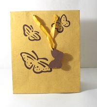 Handmade cotton paper gift bags