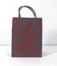 Handmade velvet print school bag, Size : 14x11x6 Cm