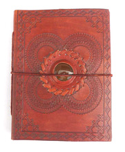 leather cover with hand stitches journal notebook