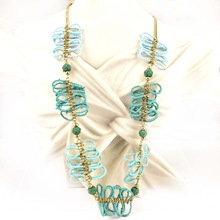 Flowered Turquoise Necklace
