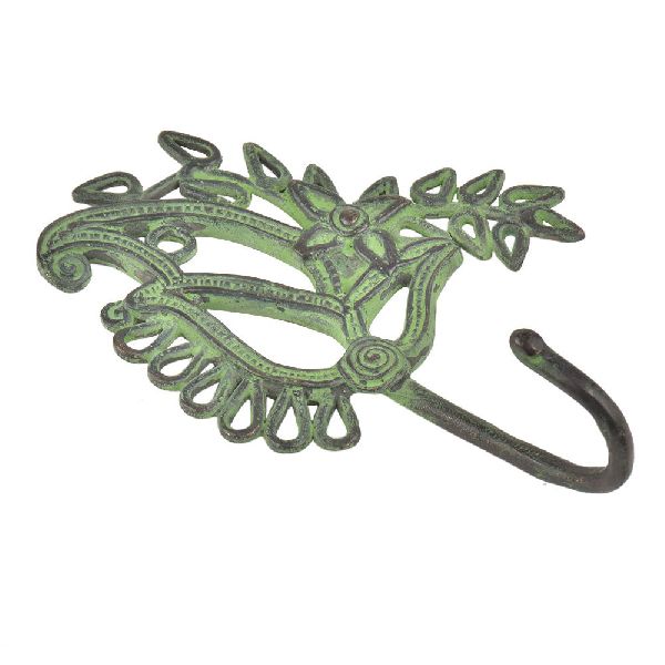 Hand Crafted Brass Parsley and Leaf Wall Hook