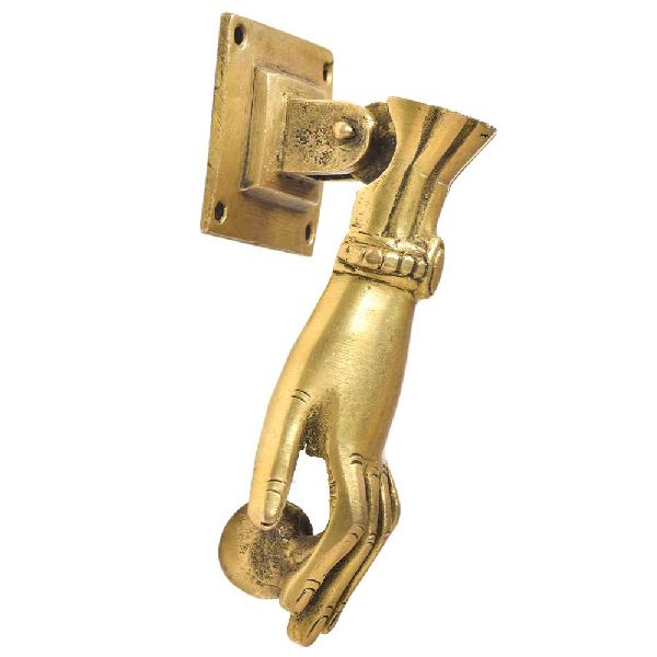Handcrafted Brass Hand Door Knocker