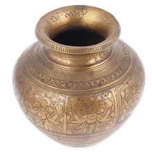 Handmade Bronze Pot, Color : Golden Color