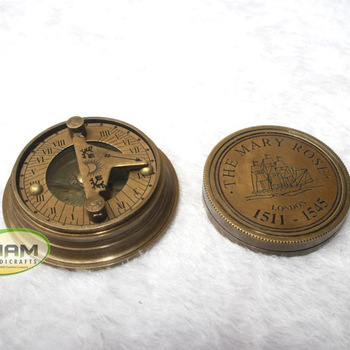 Antique Nautical Brass Compass