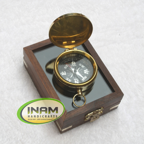 compass wooden box