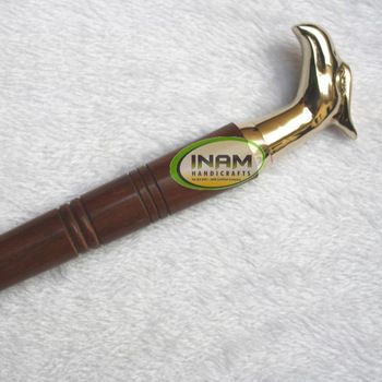 Wooden and Brass Eagle Handle Shoe Horn