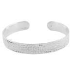 Hammered silver cuff bracelet