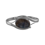 Pure silver labradorite bracelet