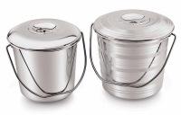 Stainless Steel Buckets With Lid, Feature : Eco-Friendly, Stocked