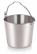  Metal Stainless Steel Pail Bucket, Shape : Round
