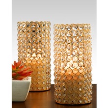 ALAM Metal candle pillar holder crystal, for Wedding decoration, Color : costomised color