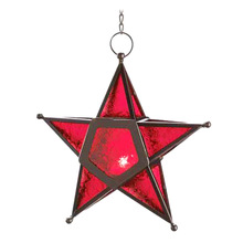 christmas star hanging candle lantern