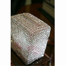 Crystal beaded card box, Color : costomised color