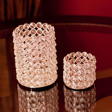 ALAM Metal crystal candle pillar holder, for Weddings