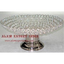 Round Metal crystal fruit Tray, for Home Decoration