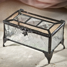 Designer glass jewellery box, Feature : Hand Made