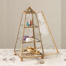 Glass pyramid jewelry box, Feature : Hand Made