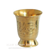 golden wine Brass glass
