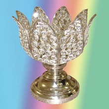 Round Metal and crystal fruit basket, for Home, Kitchen, Neatening/Storage, Technics : Hand Made