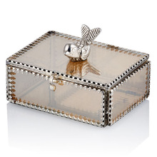 Smoke glass jewellery box