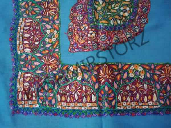 Cashmere Square Arab Embroidery Scarf