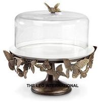 WOODEN butterfly metal cake stand, Size : STANDARD