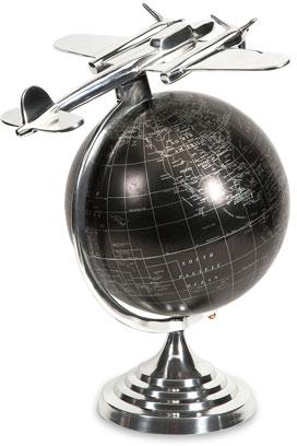 Metal Polish Aeroplane Globe