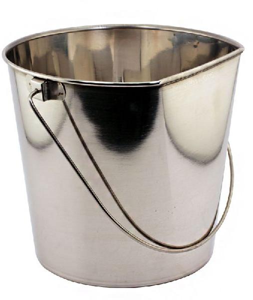 stainless steel flat sided pails with and without hooks