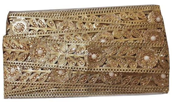 9 Meter Roll Cutwork Gold Lace