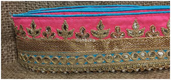 9 Meter Roll Gota-Patti Embroidered Lace Dupion