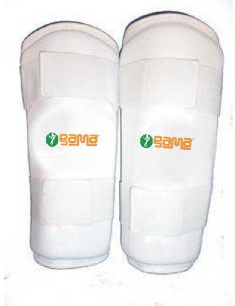 Outer PU leather shinguard, Color : White