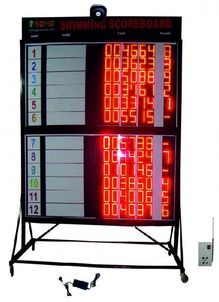 Swimming Scoreboard, for Semi-outdoor, Color : Black