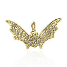 drilling Bat Gold Charm Handmade Pendant