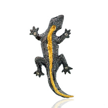 Gold Diamond Lizard Design Pendant